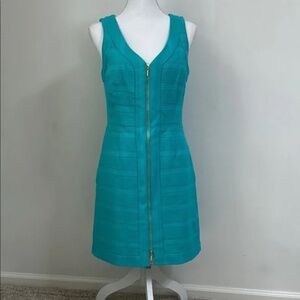 TRINA TURK Turquoise Blue Mini Dress Chic and Vibrant